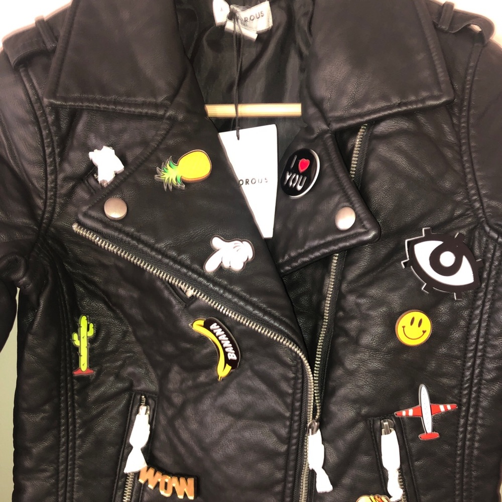 Glamorous Neat as a Pin Vegan Leather Moto Jacket - Picture 6 of 6